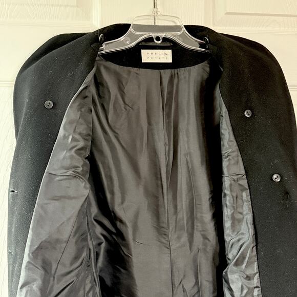 Precis Petite Size 12 Women’s Long Wool Cashmere Blend Coat. Beautiful tailoring - Picture 7 of 12